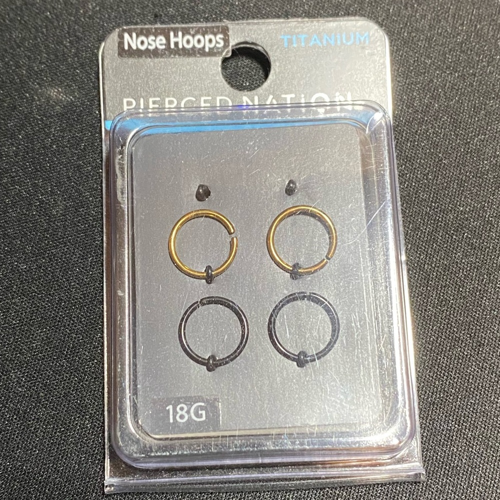 Titanium 18g Nose Hoops Rings